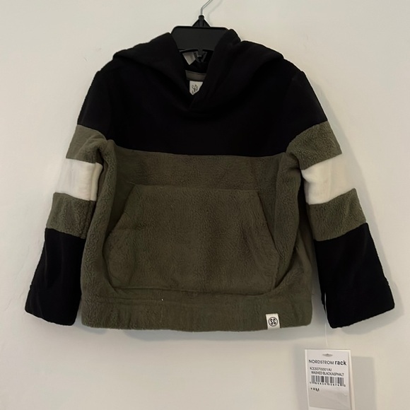 Sovereign Code Fleece Hooded Pullover Boys Size 18M Green Black - Picture 1 of 7